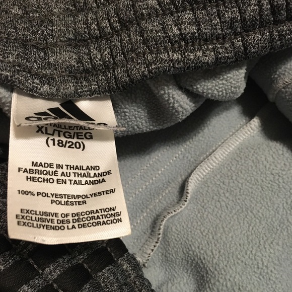 ADIDAS * Fleece-lined * Heathered Black/Gray * XL - Picture 2 of 3